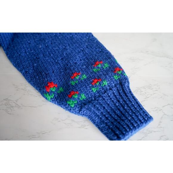 VTG Carroll Reed Wool Floral Chunky Knit Cardigan Sweater S Cottagecore Dainty - Picture 5 of 16